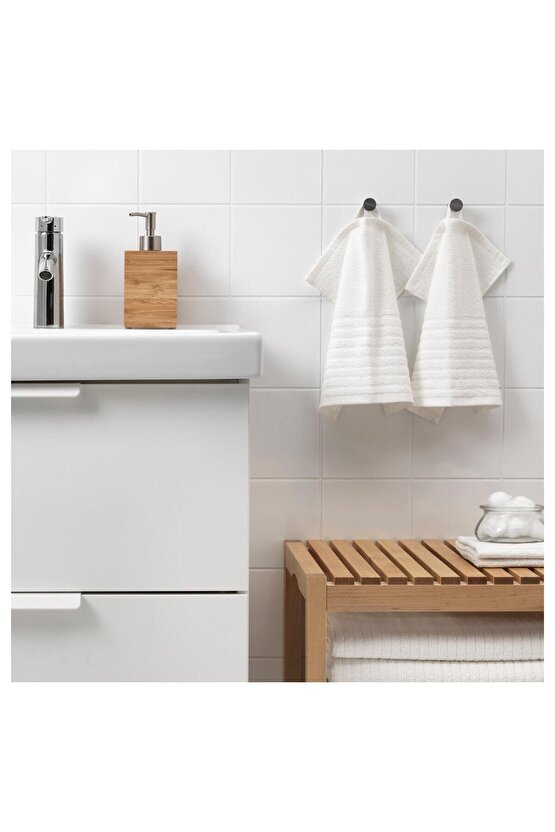 4 Adet Banyo-Mutfak El Havlusu Beyaz Renk 30x30 cm, 4 Lü