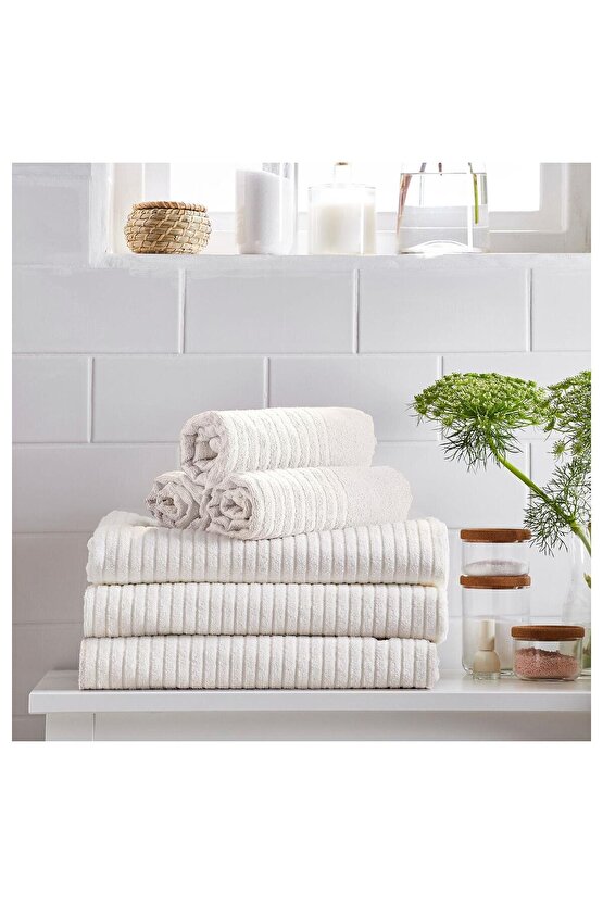 4 Adet Banyo-Mutfak El Havlusu Beyaz Renk 30x30 cm, 4 Lü