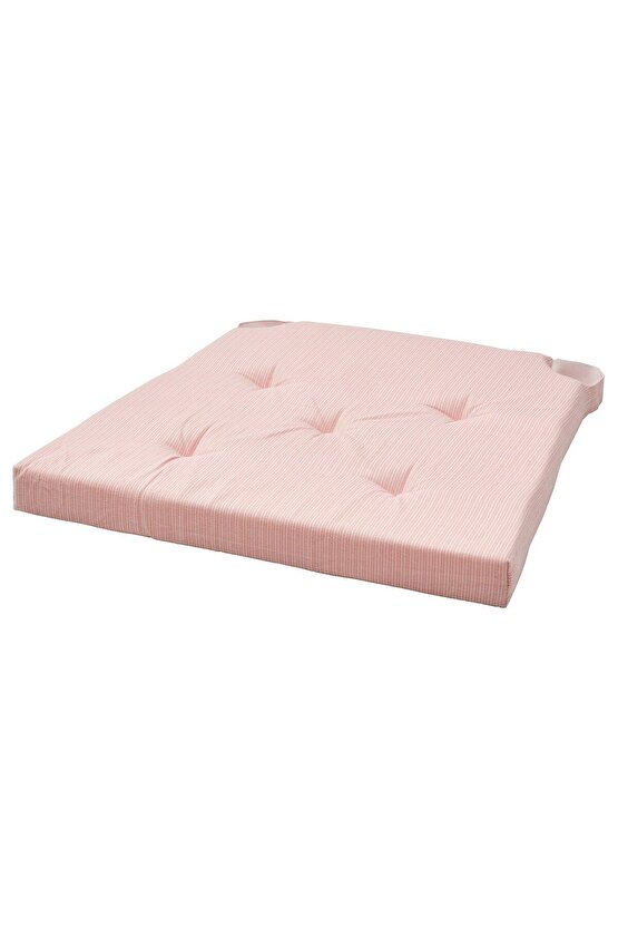 Justına Pembe Sandalye Minderi Cırt Cırt Bantlı 3542x40x4 Cm Minder