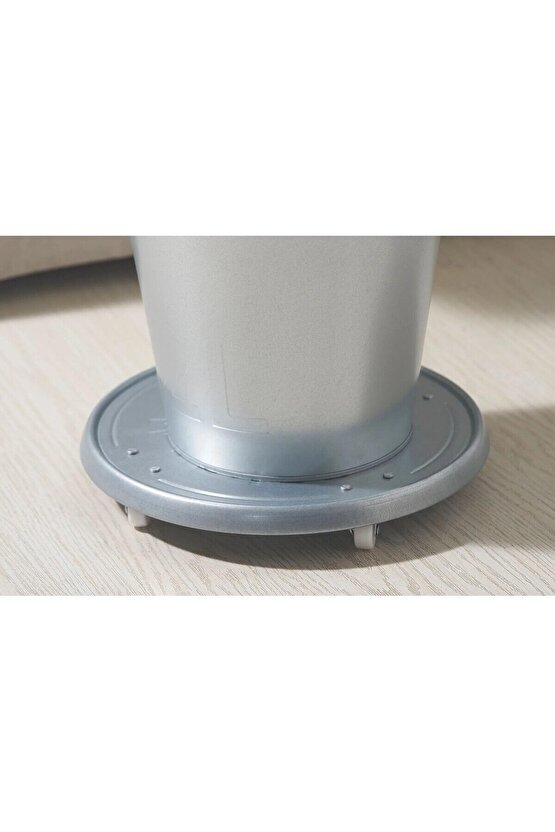 QUİCK Çelik Tekerlekli Saksı Altlığı Çap 31 Cm Saksı Altı Metal Damacana Altlığı Yükseklik 5 Cm