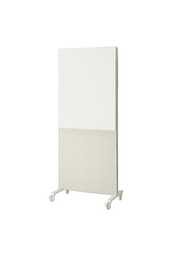 MITTZON, panolu akustik yazı tahtası, gunnared bej-beyaz, 85x205 cm