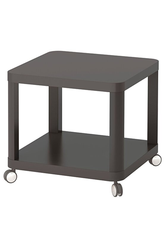 Tekerlekli Yan Sehpa, Uzunluk: 50 cm  Genişlik: 50 cm  Yükseklik: 45 cm
