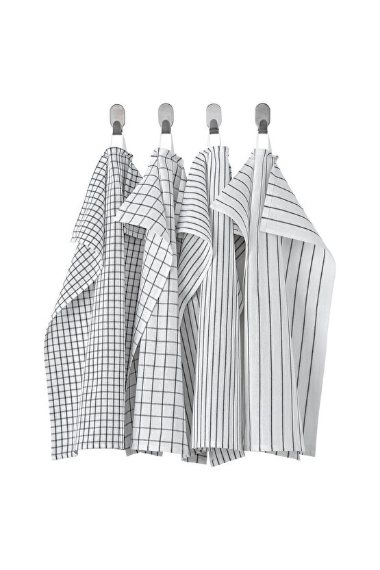 4 Lü Kurulama Bezi Seti 60x45 Cm 4 Adet Asılabilir Bulaşık Silme Bezi Kurulamak Için Bez