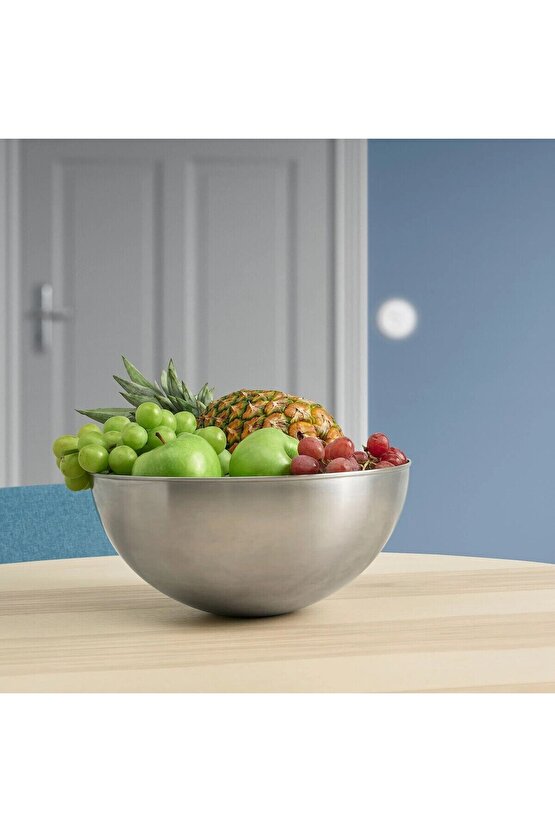 2 Adet Büyük Servis Kasesi Karıştırma Kabı 28 Cm 5.4 lt ve 36 Cm 11.5 lt Salata Kase Paslanmaz Çelik
