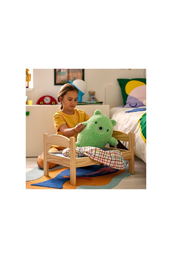 Grejsimojs yumuşak oyuncak, yeşil, 38 cm, sarılma oyuncağı, kabarık ayıcık
