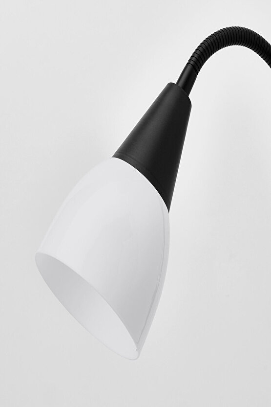 Siyah Beyaz Elegant Yer ve Okuma Lambası 178 cm Lambader