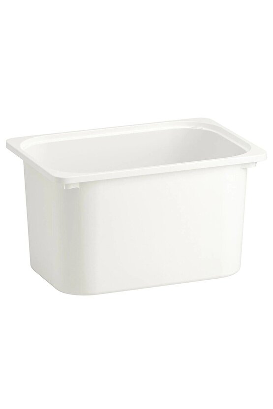 QUİCK Beyaz Çocuk Odası Eşya Oyuncak Saklama Kutusu 42x30x23 Cm Plastik Kutu Düzenleyici