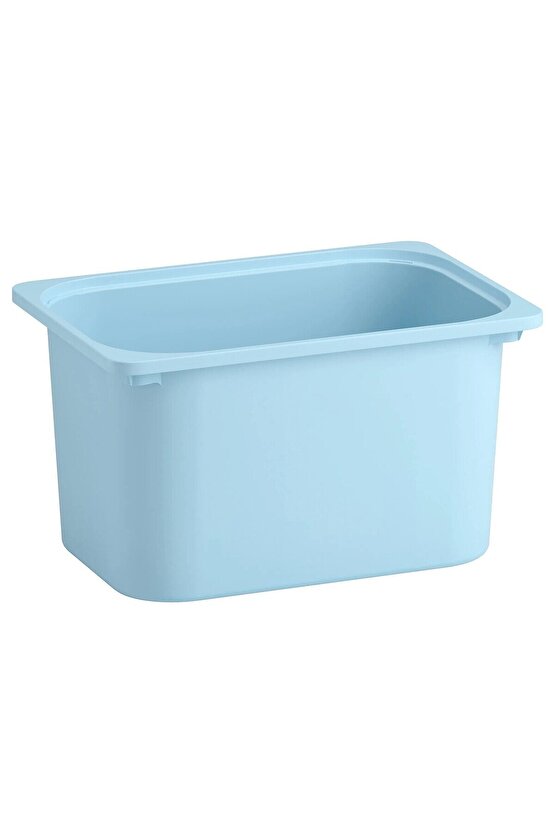 QUİCK 2 Adet Açık Mavi Çocuk Odası Eşya Oyuncak Saklama Kutusu 42x30x23 Cm 2li Set Saklama Plastik