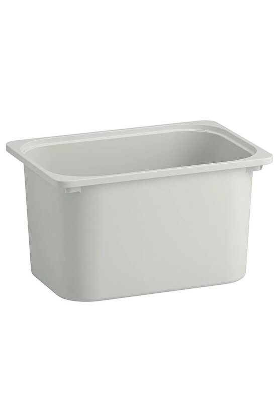 QUİCK 2 Adet Gri Çocuk Odası Eşya Oyuncak Saklama Kutusu 42x30x23 Cm 2li Set Saklama Plastik