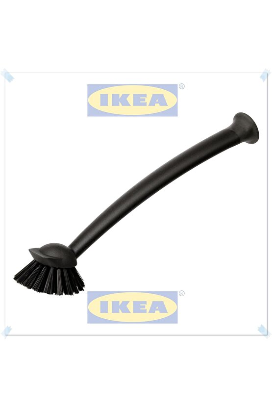 Siyah Bulaşık Fırçası, Vakumlu Sap, Uzunluk 29 cm