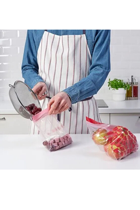 Premium Ürün Kaliteli Üretim Dayanıklı 1.2 Lt 2.5 Lt 50 Adet Kilitlenebilir Buzdolabı Poşeti ISTAD