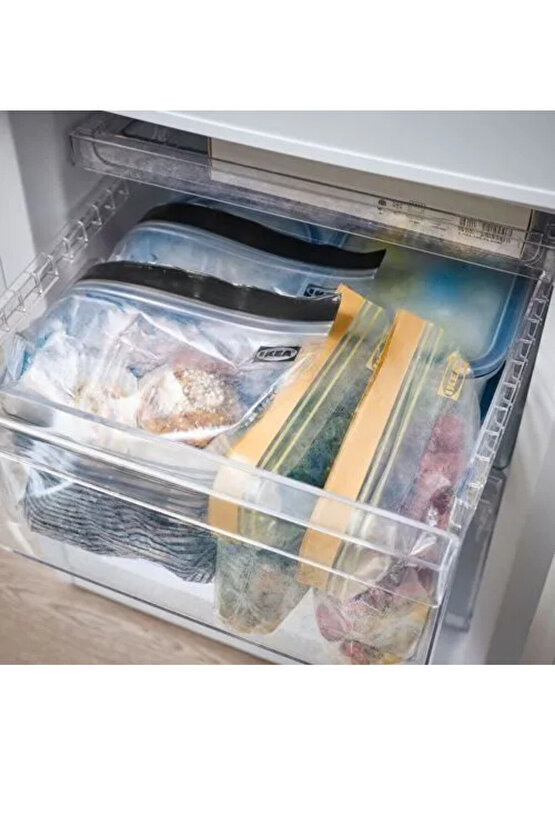 Premium Ürün Kaliteli Üretim Dayanıklı 1.2 Lt 2.5 Lt 50 Adet Kilitlenebilir Buzdolabı Poşeti ISTAD