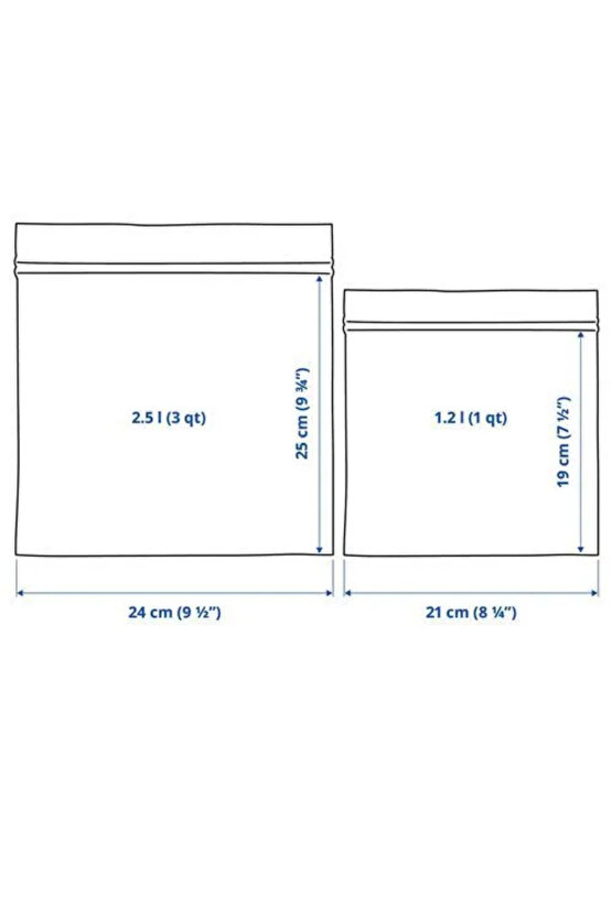 Premium Ürün Kaliteli Üretim Dayanıklı 1.2 Lt 2.5 Lt 50 Adet Kilitlenebilir Buzdolabı Poşeti ISTAD