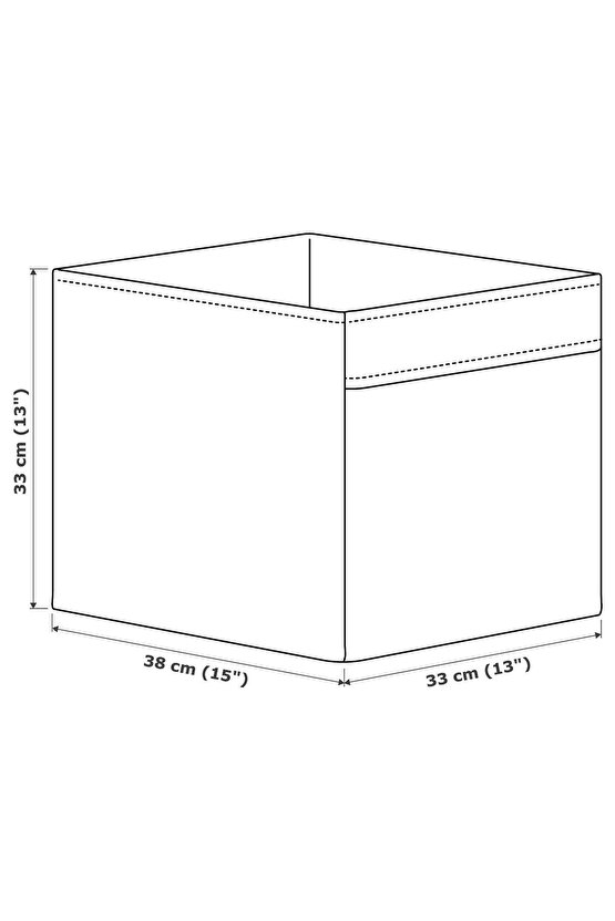 Kulplu kutu, oyuncak kutusu, organizer, Genişlik: 33 cm  Derinlik: 38 cm  Yükseklik: 33 cm
