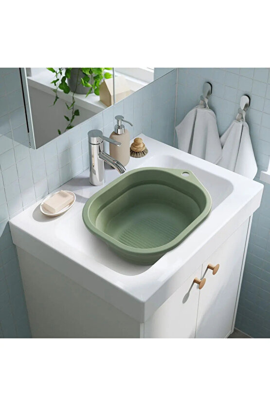 Katlanabilir leğen 10 lt Yükseklik: 15 cm Uzunluk: 42 cm Genişlik: 35 cm 002345453