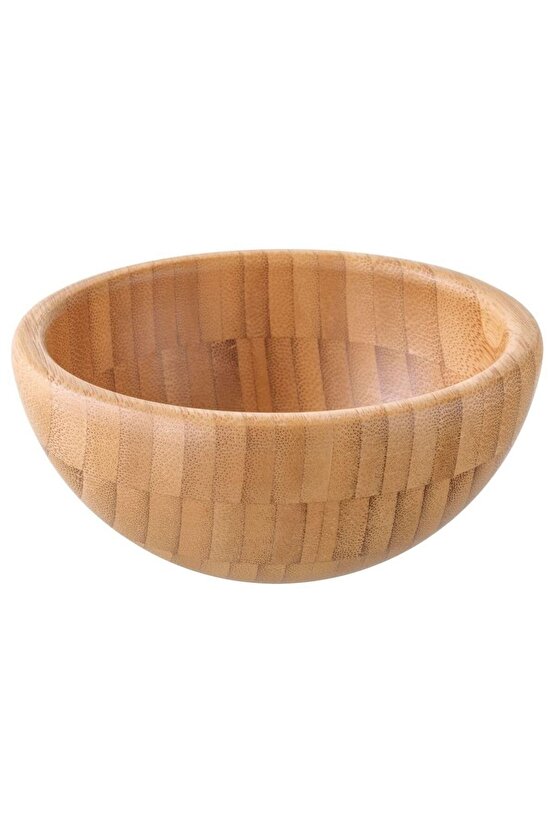 Blanda Matt Ahşap Servis Kasesi - Bambu - 12 Cm Çap