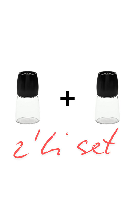2li Baharat Öğütücü Seti 365+ IHÄRDIG baharat öğütücü , siyah, 12,5 cm