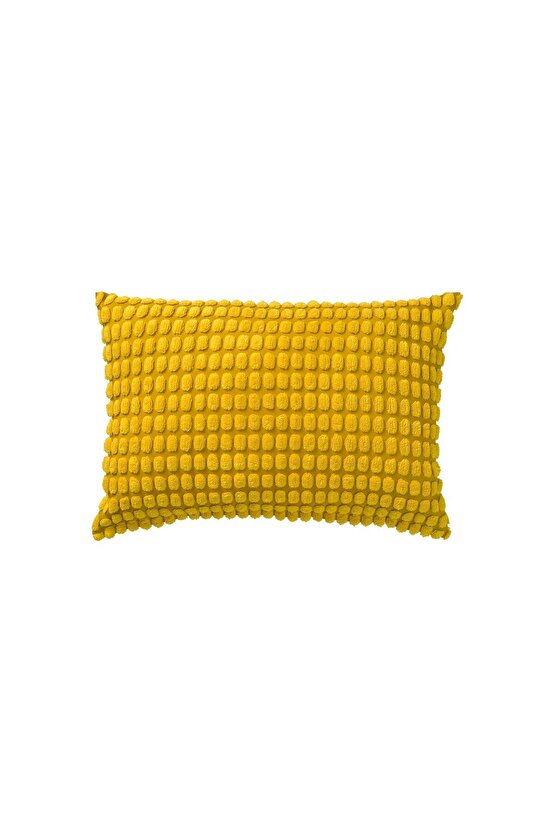 QUİCK Kırlent Kılıfı Sarı 40x58 Cm Fermuarlı Yastık Minder Kılıfı İçi Dahil Değildir