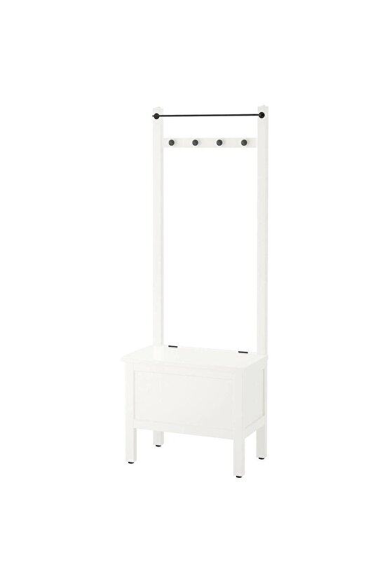 havluluk ve bank, beyaz, 64x37x173 cm