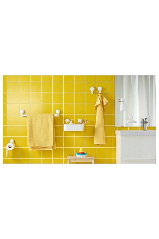 Tisken Vantuzlu Banyo Duş Sepeti 28x17 cm