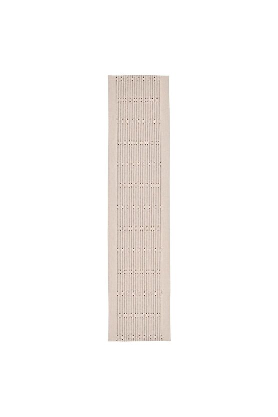 servis örtüsü, natürel-koyu gri, 35x150 cm