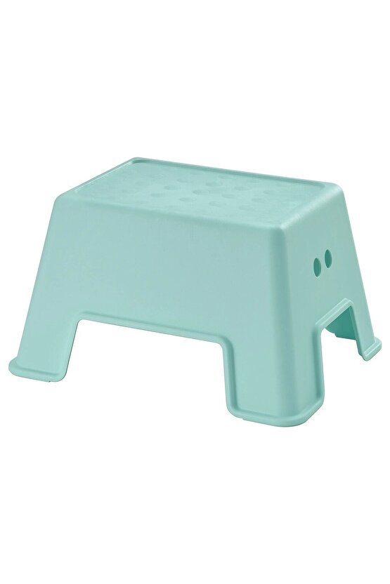 KALİTELİ Tabure Basamak 44x35x25 Cm Maks. Yük: 100 Kg Kaymaz Taban Plastik Banyo Basamağı Turkuaz