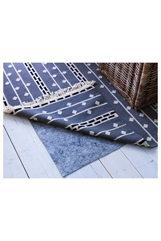 STOPP FILT 165x 235 cm Gri Halı Kilim Yolluk Kaydırmazı Kalın Dokulu Kaydırmaz Keçe Ped