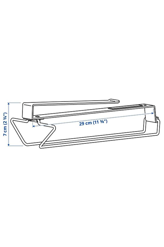 Palycke Kadeh askısı, Çok Amaçlı Raf Askısı Beyaz 10x29x7 Cm