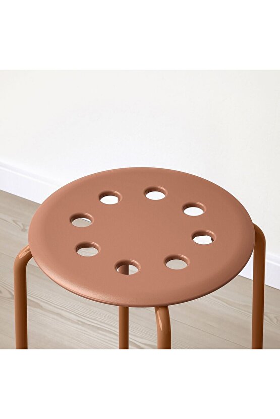 tabure, kırmızı-kahverengi, 45 cm