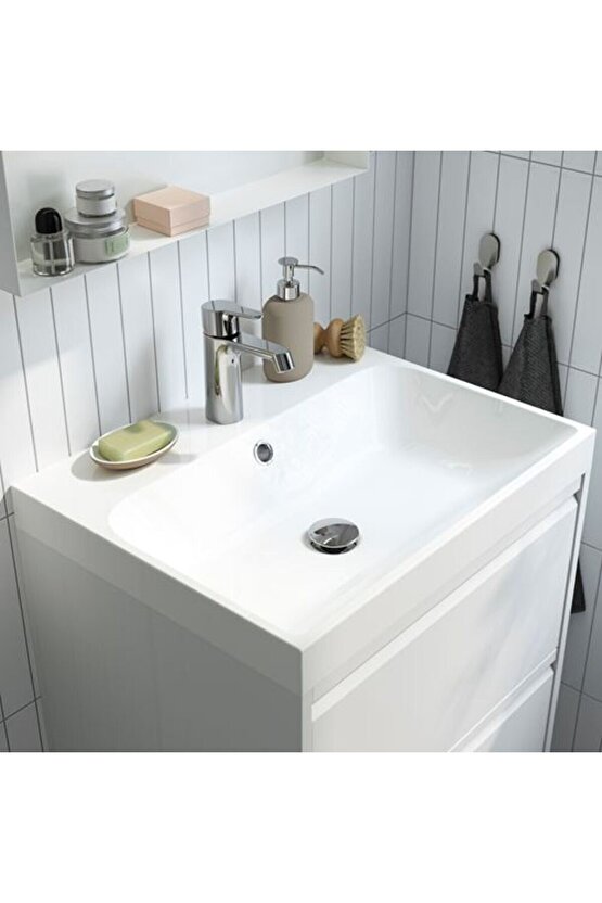 - BROGRUND, lavabo bataryası, krom kaplama, 17 cm