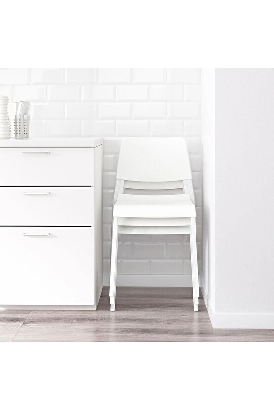 Kumaş yok beyaz plastik sandalye akdenizshop 47 x 78 x 41 1 Yıl Beyaz Sandalye Modern Plastik 1