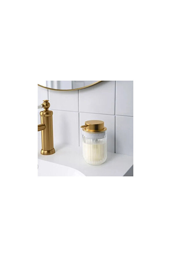 Premium Ürün Kaliteli Üretim Dayanıklı Gösterişli Modern Tasarım 350 Ml Cam Sıvı Sabunluk