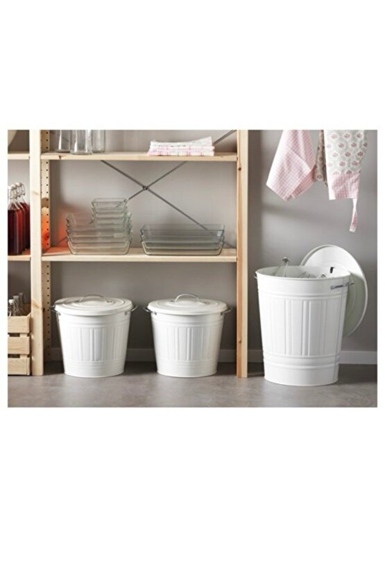 Çöp kovası kutusu beyaz donmezco 40 lt knodd