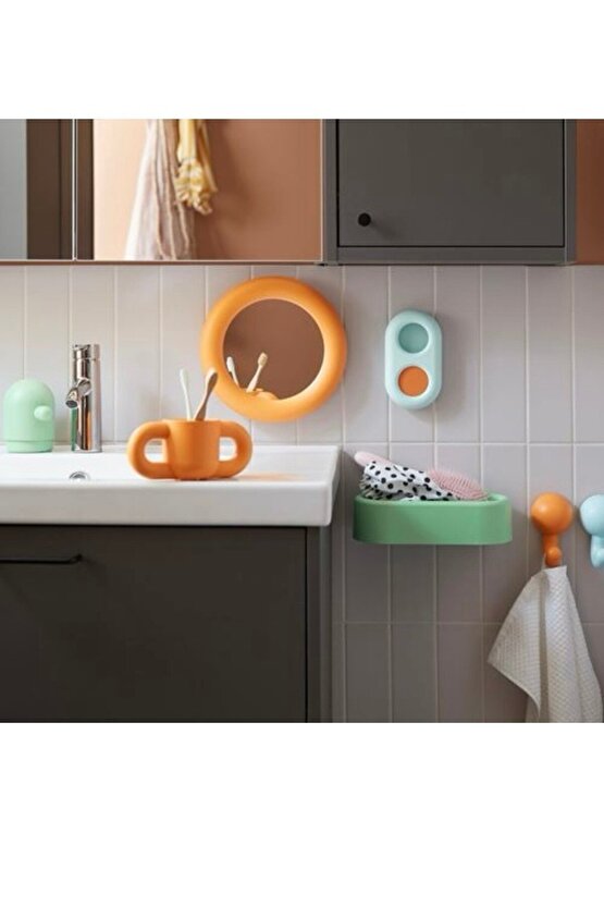 Humlesjön vantuzlu kum saati donmezco zamanlayıcı, turkuaz çocuk banyo araç gereçleri