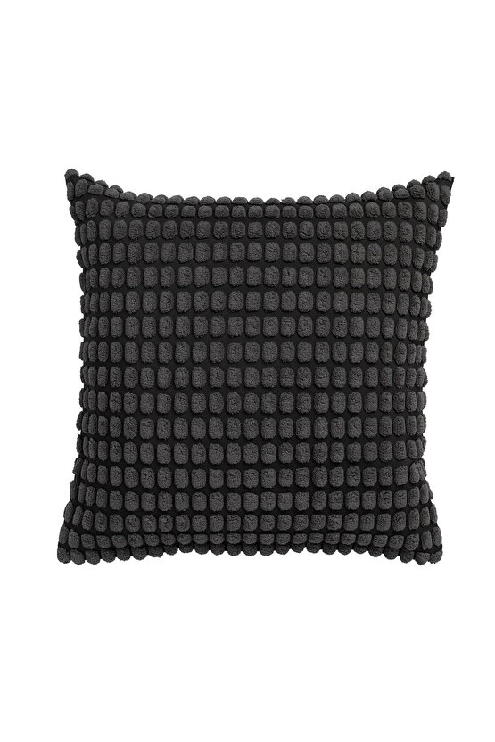Kırlent Kılıfı 50x50 Cm Fermuarlı Yastık Minder Kılıfı İçi Dahil Değildir Siyah Renk