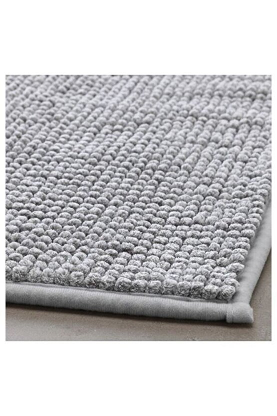 Toftbo 120 X 60 Cm Mikrofiber Banyo Paspası Gri - Beyaz Ultra Yumuşak