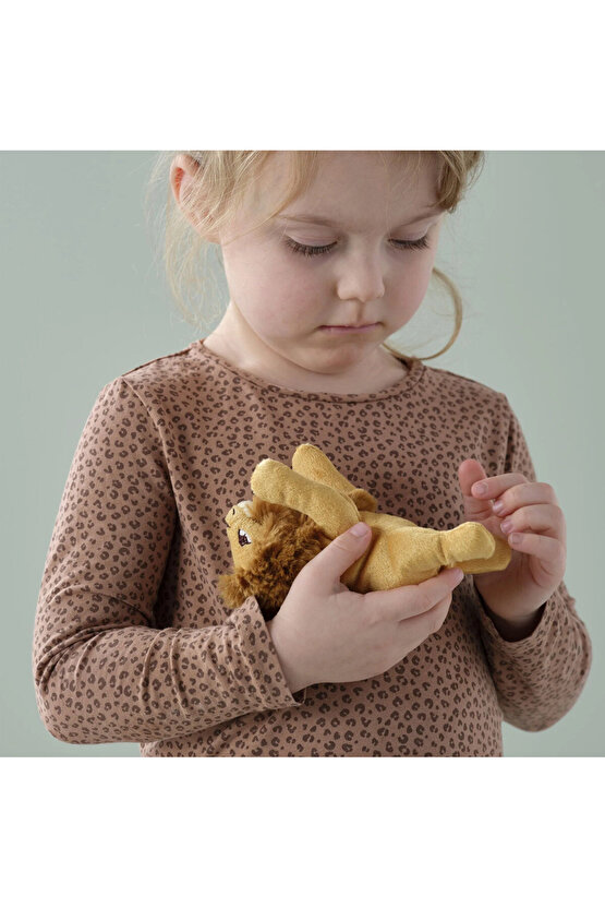 DJUNGELSKOG yumuşak oyuncak, sarı-kahverengi, 13 cm, aslan