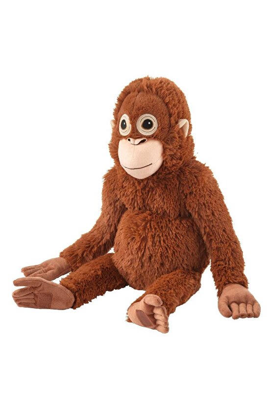 Peluş Yumuşak Oyuncak Kahverengi El ve Ayakları Cırtlı Maymun 66 cm