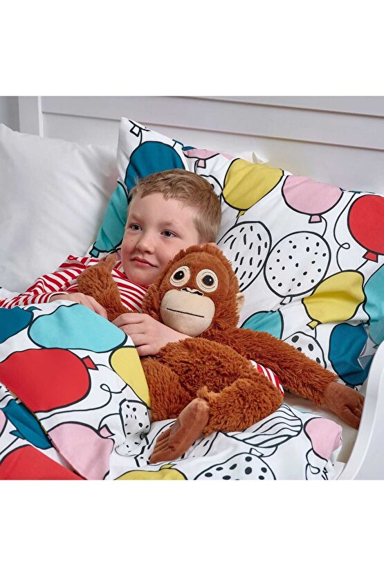 Peluş Yumuşak Oyuncak Kahverengi El ve Ayakları Cırtlı Maymun 66 cm