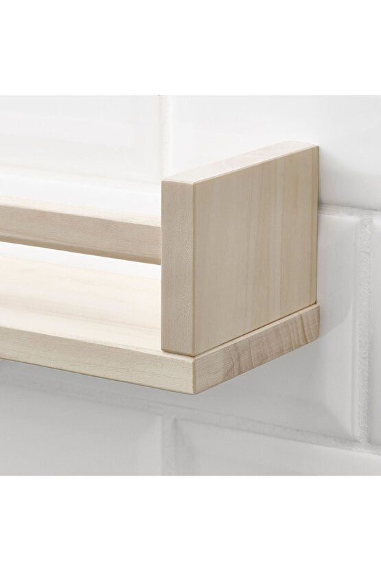 BEKVAM BAHARATLIK RAFI DUVAR RAFI ÇERÇEVE RAFI KİTAPLIK AHŞAP RAF 40x10x9 Cm