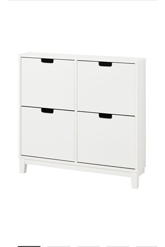 STALL AYAKKABI DOLABI BEYAZ 96X17X90 cm 4 bölmeli