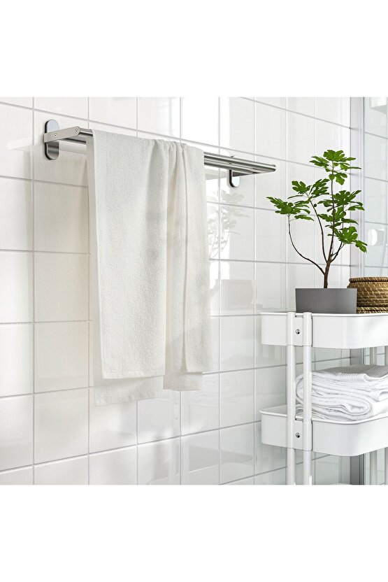 LUDDVIAL banyo havlusu, havlu vucut havlusu donmezco beyaz, 55x120 cm