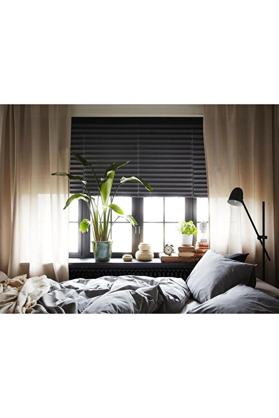 Schottis Store Perde stor perde donmezco- 100x190 Cm - Koyu Gri