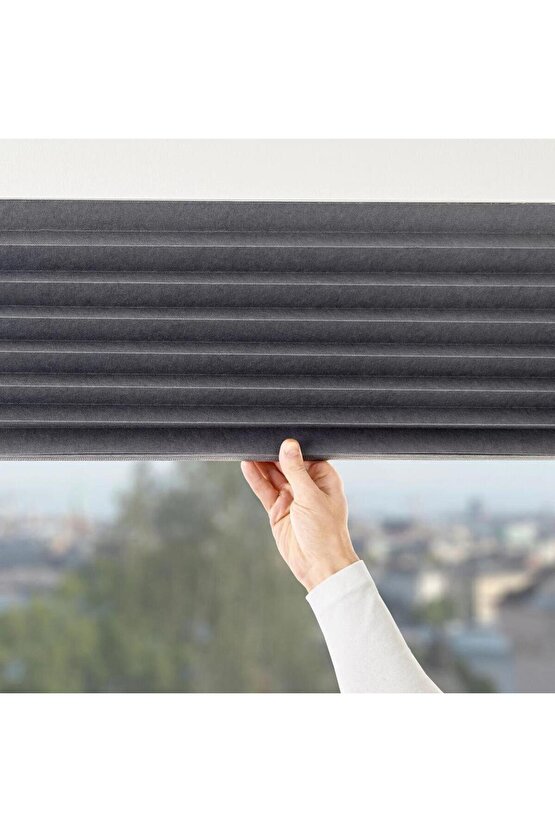 Schottis Store Perde stor perde donmezco- 100x190 Cm - Koyu Gri