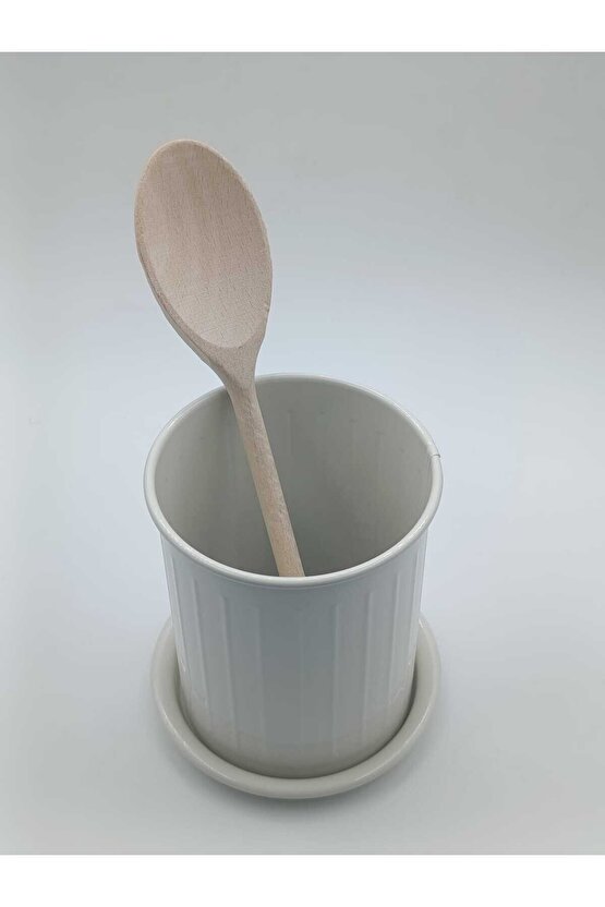 Mıxa 25 Cm Yanmaz Ahşap Kayın Kaşık Servis Kaşığı