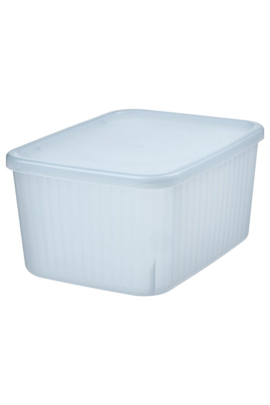 Rykta Kapaklı Kutu Şeffaf Gri-Mavi 18x24x12 Cm3.5 Lt 80533198