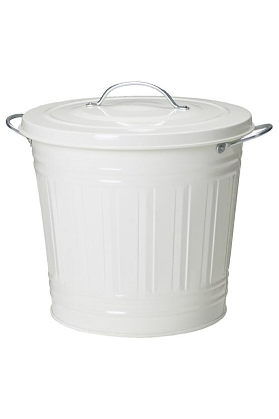 Beyaz Knodd Çöp Kutusu 16 Litre, Çelik,