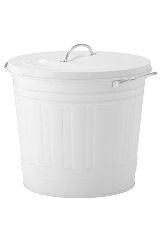 Beyaz Knodd Çöp Kutusu 16 Litre, Çelik,