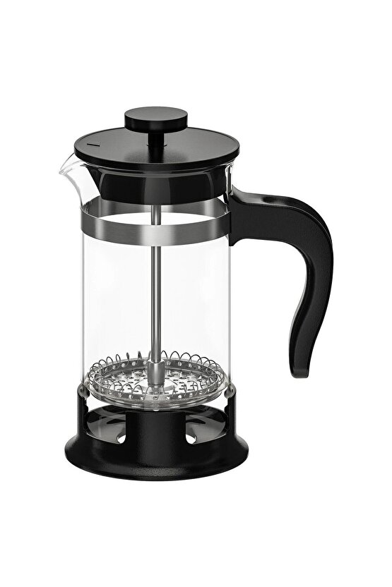 Upphetta Frenchpress Flitre Kahve Demleme-Isıya dayanıklı cam ,paslanmaz çelik-siyah, 0,4 lt