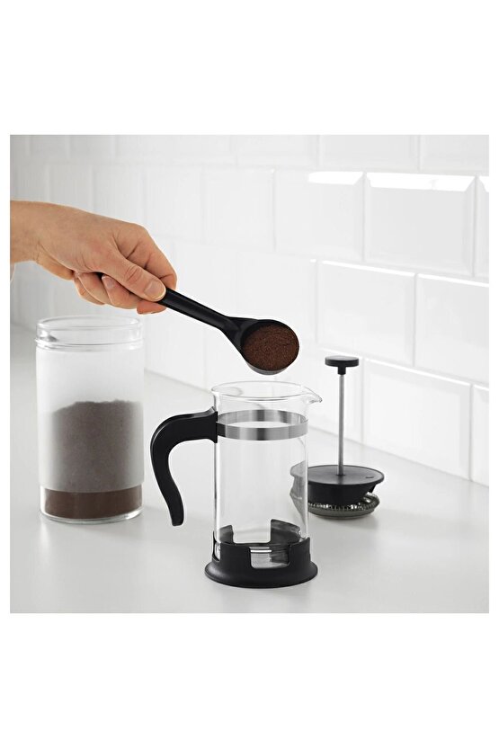 Upphetta Frenchpress Flitre Kahve Demleme-Isıya dayanıklı cam ,paslanmaz çelik-siyah, 0,4 lt